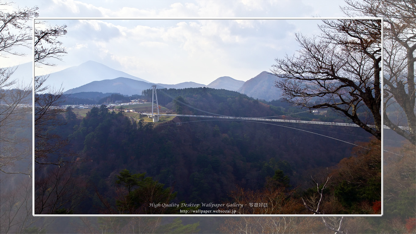 九重“夢”大吊橋の壁紙/Wallpape(1366×768)