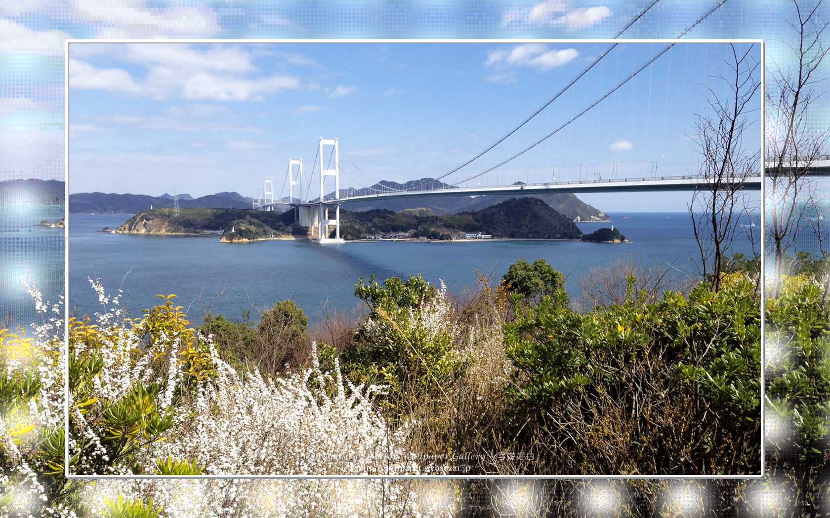 春のしまなみ海道の壁紙/Wallpaper of Sea Road in spring (1680×1050)