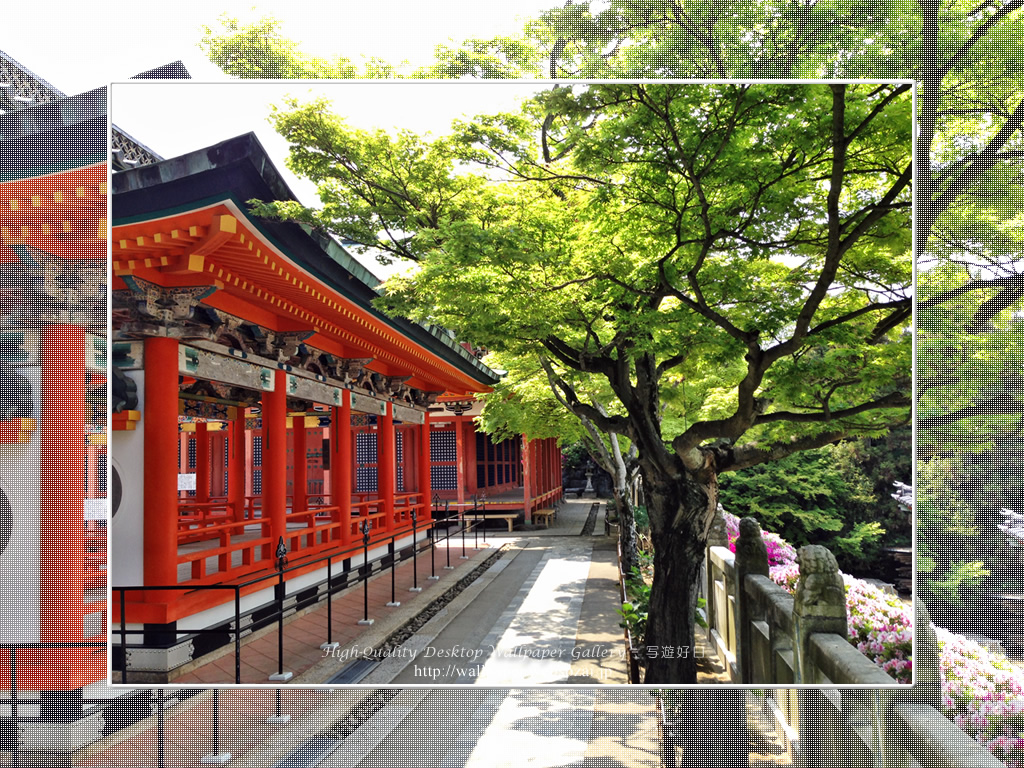 耕三寺の新緑の壁紙／Wallpaper of Kosanji Temple (1024×768)