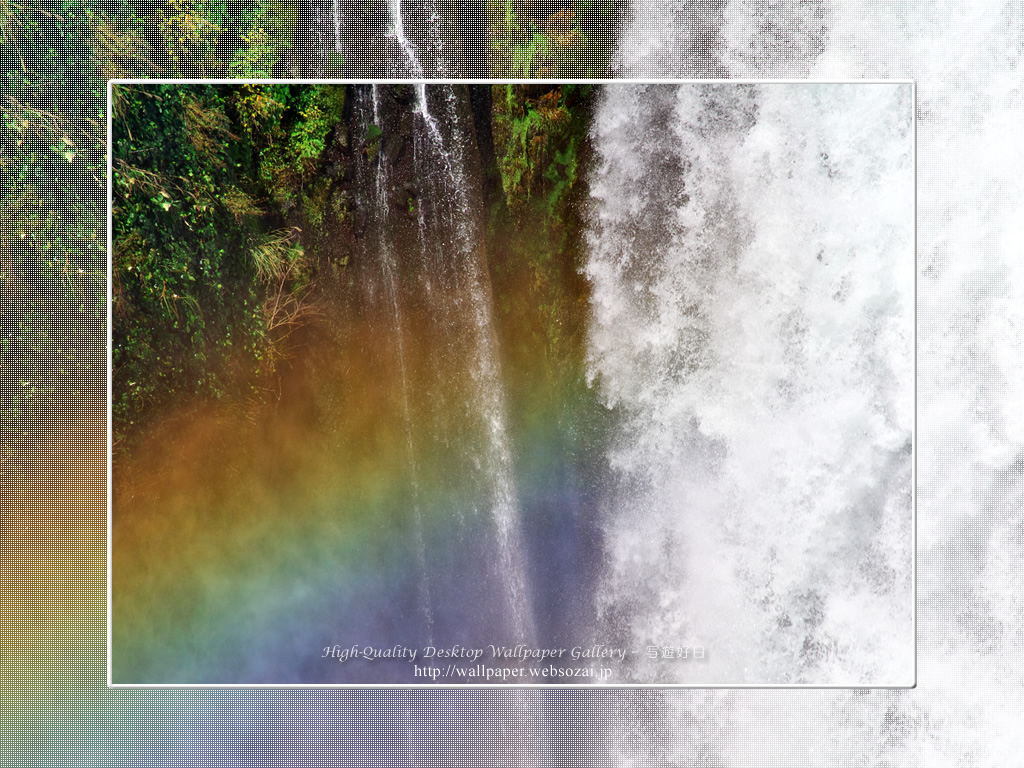 富士山の高画質＆高解像度壁紙／Wallpaper of 滝虹 in Fuji Lake Districti (1024×768)
