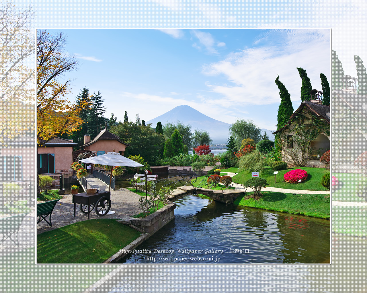 富士山の高画質&高解像度壁紙/Wallpaper of富士山(オルゴール館)-1 in Fuji Lake Districti (1280×1024)
