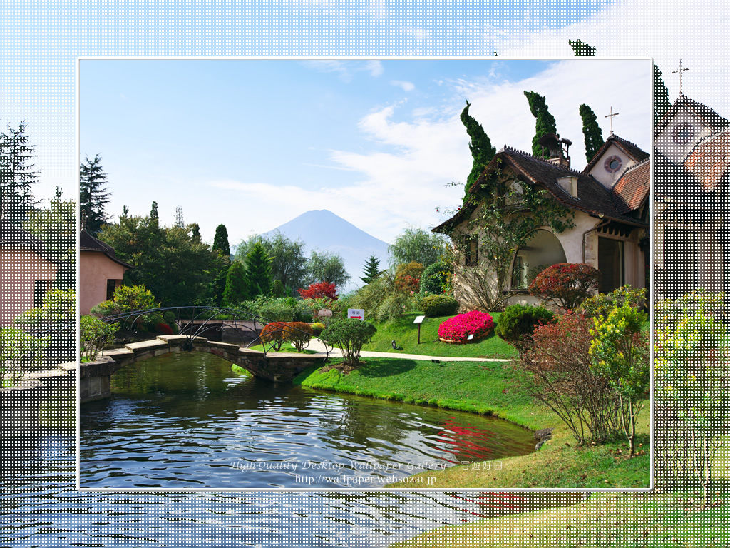 富士山の高画質＆高解像度壁紙／Wallpaper of富士山（オルゴール館）-4 in Fuji Lake Districti (1024×768)